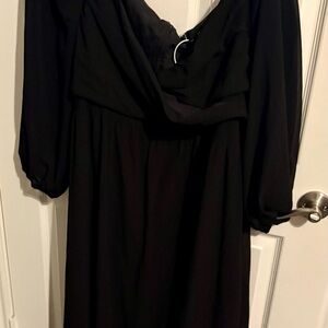 55- NWT Black Long Sleeve off the shoulder Dress